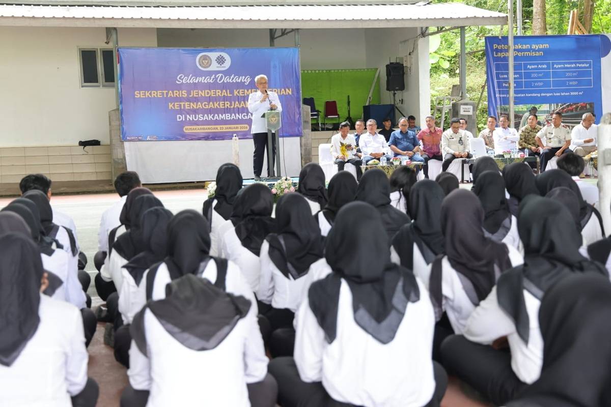 Dari Nusakambangan, Sekjen Kemnaker Tegaskan Pemagangan Jadi Jalan Masuk Kerja Lulusan Baru